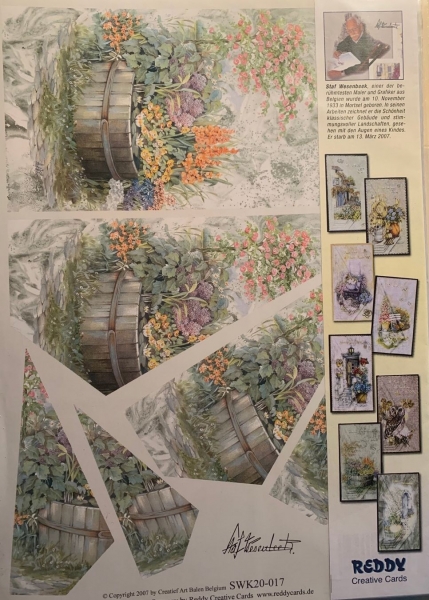 3D Pyramidenkarten-Set Blumenkübel